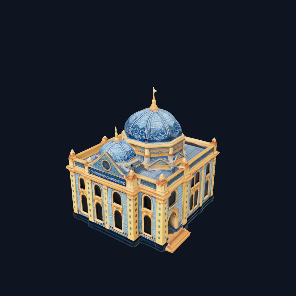 Ornate Blue Cathedral model pack